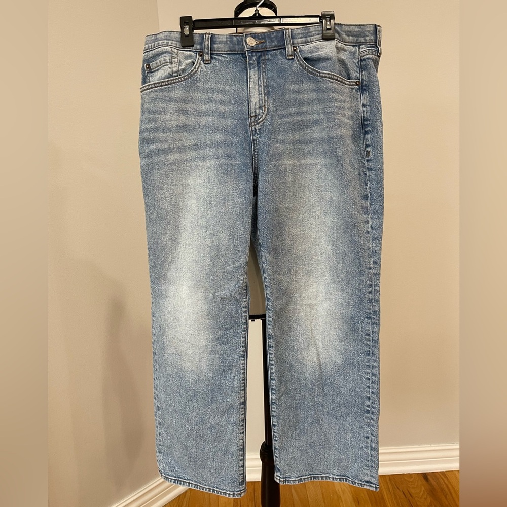 Torrid High Rise Baggy Straight leg high rise denim jeans size 14 short modest - Picture 12 of 13